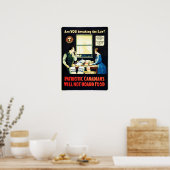 愛国的なカナダ人は食べ物を食べないだろう！世界戦争 ポスター (キッチン)