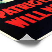 愛国的なカナダ人は食べ物を食べないだろう！世界戦争 ポスター (角)