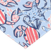 愛国的なカニのスターズブルーレッド テーブルクロス (アングル)