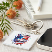 愛国的なカマラキャットレディースユナイト・ワルツ キーホルダー (正面右)