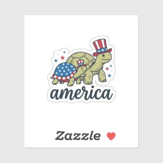 愛国的なカメ アメリカ ビンテージの彫刻デザイン シール (シート)