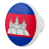 愛国的なカンボジアの国旗 セラミックノブ (右)