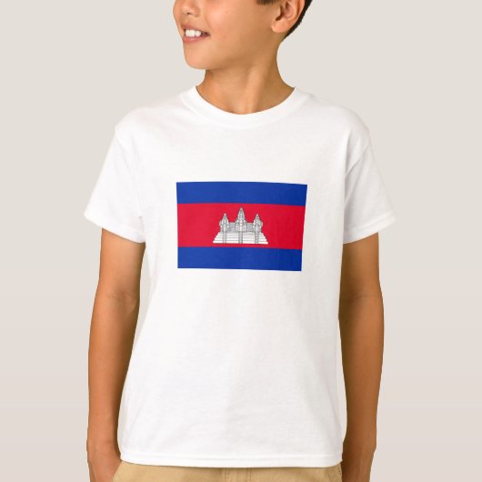 愛国的なカンボジアの国旗 Tシャツ (正面)
