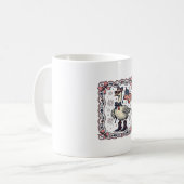 愛国的なガチョウのビンテージの彫刻 コーヒーマグカップ (正面左)