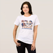 愛国的なガチョウの楽しい4th of July トライブレンドＴシャツ (正面全面)