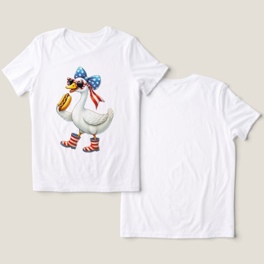 愛国的なガチョウ トライブレンドTシャツ (デザイン正面&裏面)