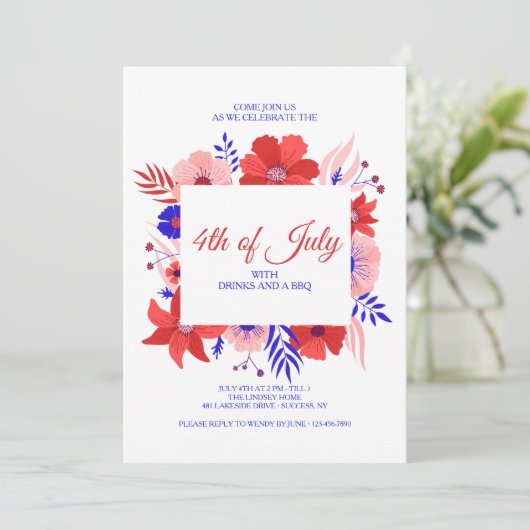 愛国的なガーデンパーティの招待状 招待状 (スタンド正面)