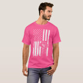 愛国的なキックボクシングトレーナーのための米国国旗 Tシャツ (正面フル)