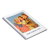 愛国的なキッズ1940年代のヴィンテージアート ノートブック (右側)