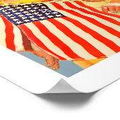 愛国的なキッズ1940sヴィンテージ雑誌イラストレーション ポスター (角)