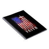 愛国的なキリスト教信仰の愛イエス・アメリカ国旗 ノートブック (右側)