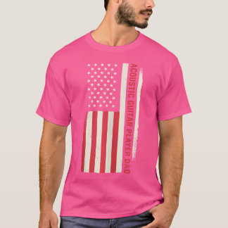愛国的なギタリストミュージシャンアコースティックギタプライ Tシャツ