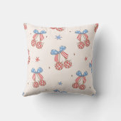 愛国的なギンガムさくらんぼ クッション (裏面)