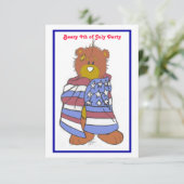 愛国的なクマ7月の4日招待状 招待状 (スタンド正面)