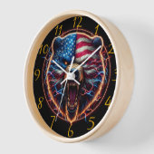 愛国的なクマ 壁時計 (傾斜)