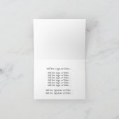 愛国的なクリスマスアメリカンイーグルグリーティングカード サンキューカード (内部)