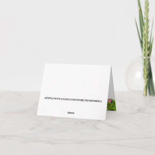 愛国的なクリスマスアメリカンイーグルノートカード サンキューカード (裏面)