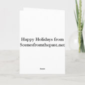 愛国的なクリスマスアメリカ国旗のヴィンテージ シーズンカード (裏面)