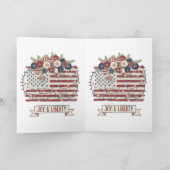 愛国的なクリスマスアメリカ国旗「Joy & Liberty」 カード (内部)