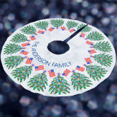 愛国的なクリスマスツリークールアメリカ国旗 ブラッシュドポリエステルツリースカート