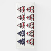 愛国的なクリスマスツリーズ幸せなクリスマス 横断幕 (縦)