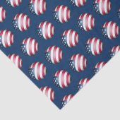 愛国的なクリスマスホリデーUSA国旗のパターンアート 薄葉紙 (詳細)