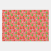 愛国的なクリスマス赤白青シートギフトラップ ラッピングペーパーシート (正面3)