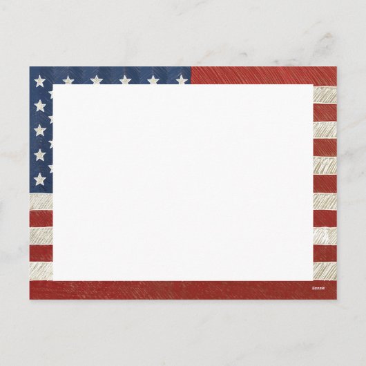 愛国的なクリスマス2写真アメリカ国旗 シーズンポストカード (裏面)