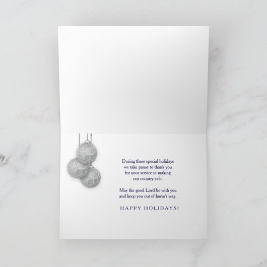 愛国的なクリスマス – アメリカ合衆国の海素晴らし兵 シーズンカード (内部)