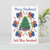 愛国的なクリスマス シーズンカード (スタンド正面)