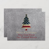 愛国的なクリスマス シーズンポストカード (正面/裏面)