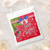 愛国的なクリスマス フェイバーバッグ (クリップ留めされた状態)