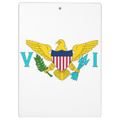 愛国的なクリップボードとヴァージン諸島国旗 クリップボード (裏面)