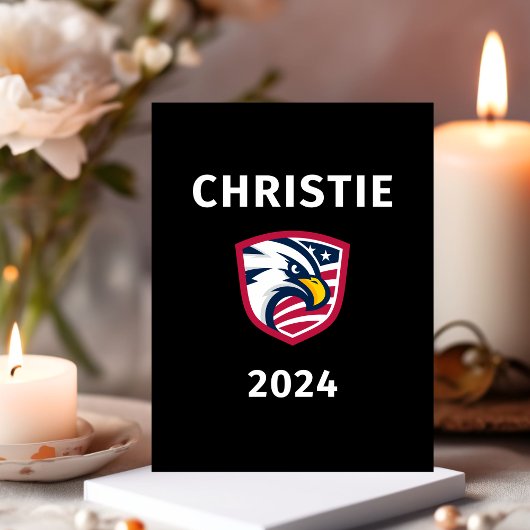 愛国的なクールChris Christie 2024選挙イーグル ポストカード