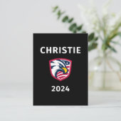 愛国的なクールChris Christie 2024選挙イーグル ポストカード (スタンド正面)