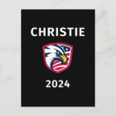 愛国的なクールChris Christie 2024選挙イーグル ポストカード (正面)