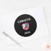 愛国的なクールChris Christie 2024選挙イーグル ラウンドシール (封筒)