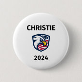 愛国的なクールChris Christie 2024選挙イーグル 缶バッジ (正面)