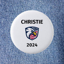 愛国的なクールChris Christie 2024選挙イーグル 缶バッジ