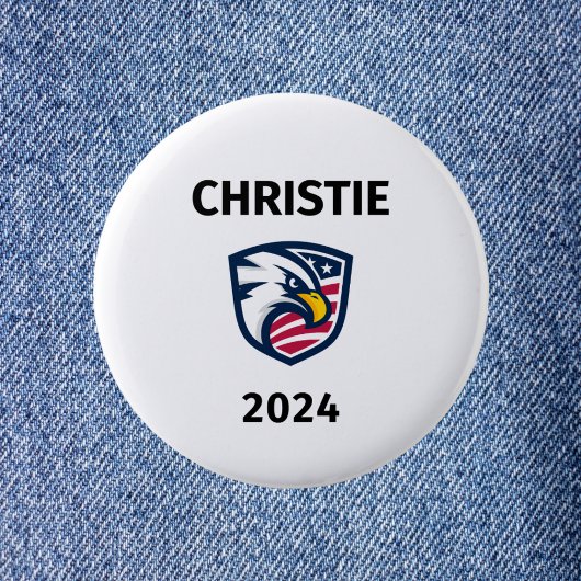 愛国的なクールChris Christie 2024選挙イーグル 缶バッジ
