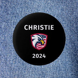愛国的なクールChris Christie 2024選挙イーグル 缶バッジ