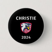 愛国的なクールChris Christie 2024選挙イーグル 缶バッジ (正面)