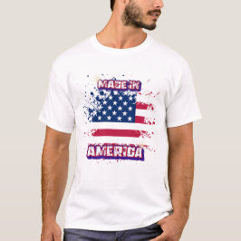 愛国的なグラフィティ「メイド・イン・アメリカ」アメリカン Tシャツ