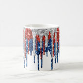 愛国的なグリッタードリプス コーヒーマグカップ (中央)