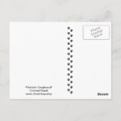 愛国的なグレイハウンド犬のアートポストカード ポストカード (裏面)