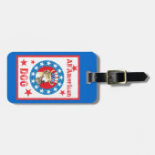 愛国的なグレイハウンド荷物タグ ラゲッジタグ (正面横)