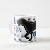 愛国的なグレートデーン コーヒーマグカップ (正面左)