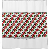 愛国的なケニア国旗カスタマイズ聖句 シャワーカーテン (正面)