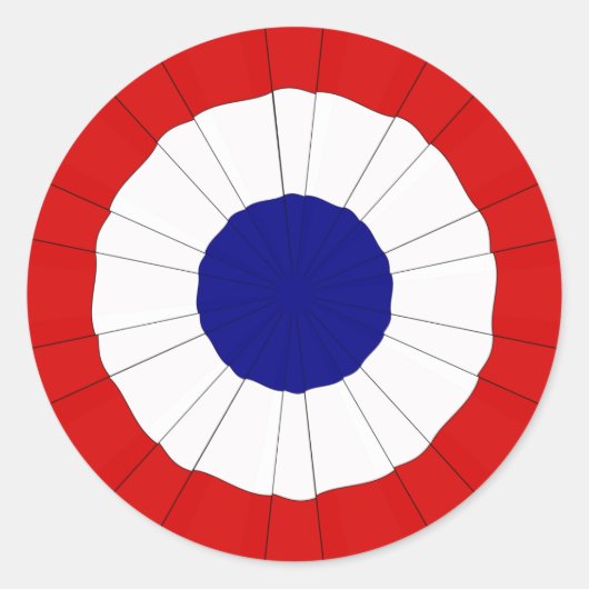 愛国的なコケードステッカー ラウンドシール (正面)