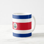 愛国的なコスタリカの旗 コーヒーマグカップ (正面右)